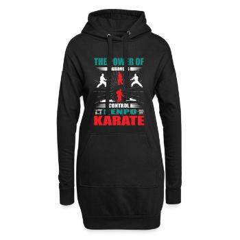 Kenpo Karaté Zanshin Design - Sweat-shirt à capuche long Femme - noir - Devant