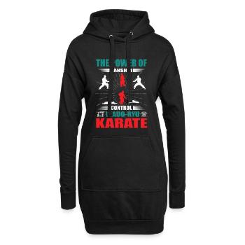 Wado-Ryu Karaté Zanshin Design - Sweat-shirt à capuche long Femme - noir - Devant
