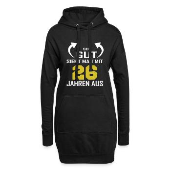 So gut sieht man mit 26 aus - Hoodie-Kleid - Schwarz - Vorne