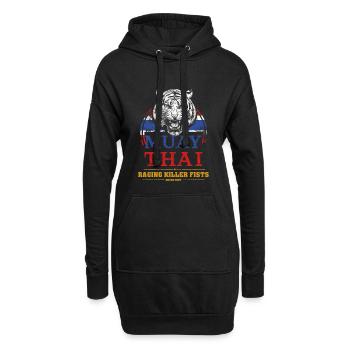 Tiger Muay Thai - Hoodie-Kleid - Schwarz - Vorne