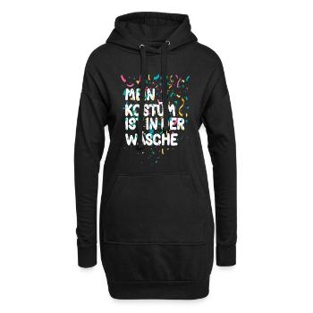 Mon costume, lingerie, carnaval, carnaval, drôle - Sweat-shirt à capuche long Femme - noir - Devant