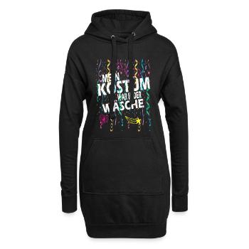 Mon costume était dans la blanchisserie Carnaval Carnaval - Sweat-shirt à capuche long Femme - noir - Devant