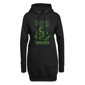 Serpent Vipère Vicious Sauvage - Sweat-shirt à capuche long Femme - noir - Devant
