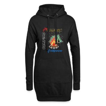 Camping Legend Trailblazer Abenteuer - Hoodie-Kleid - Schwarz - Vorne