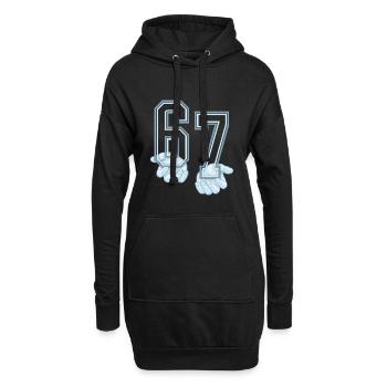 Six Seven 67 Meme - Sweat-shirt à capuche long Femme - noir - Devant