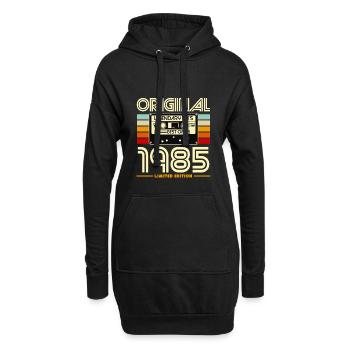 1985 Cassette Retro Légende Hits - Sweat-shirt à capuche long Femme - noir - Devant