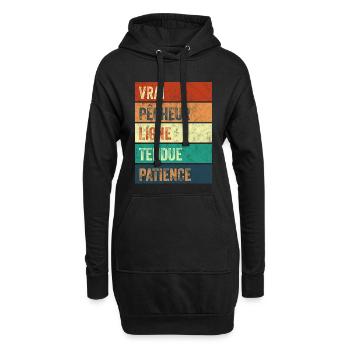 Pêcheur Passion Rivière - Sweat-shirt à capuche long Femme - noir - Devant