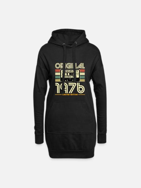 Original 1976 Cassette Vintage - Hoodie Dress - black