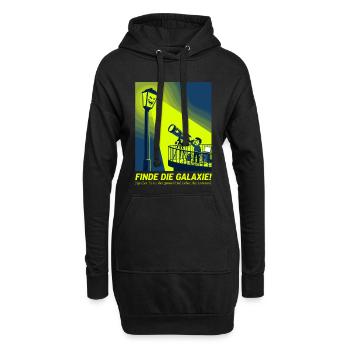Lichtverschmutzung Astronomie Teleskop Humor Desig - Hoodie-Kleid - Schwarz - Vorne