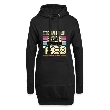 Original 1988 Cassette Rétro - Sweat-shirt à capuche long Femme - noir - Devant