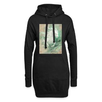 Bai Ze : Le Messager de la Sagesse Divine - Sweat-shirt à capuche long Femme - noir - Devant