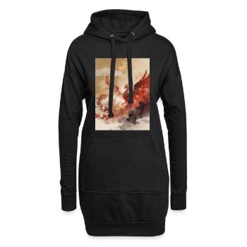  L'Apothéose du Phénix : Harmonie Cosmique - Sweat-shirt à capuche long Femme - noir - Devant