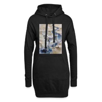 L'Océan Originel : Fuzhu – Absolu - Sweat-shirt à capuche long Femme - noir - Devant