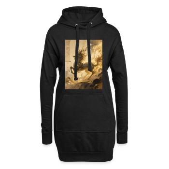 Jade Dawn: Qilin – Heiliges Omen - Hoodie-Kleid - Schwarz - Vorne