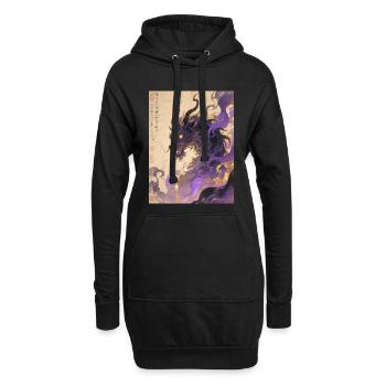 Amethysts Zepter: Qilin Zijin – Königliche Aura - Hoodie-Kleid - Schwarz - Vorne