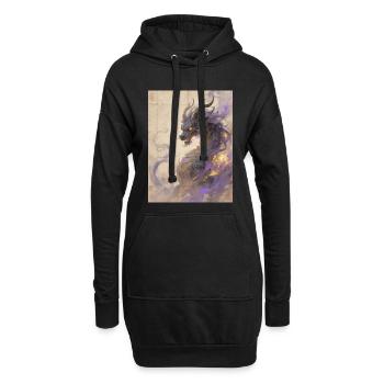 Das violette Inferno: Qilin Zijin – Sternbild - Hoodie-Kleid - Schwarz - Vorne