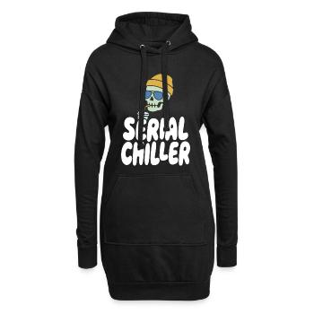 Serial Chiller Funny Horror Design - Hoodie-Kleid - Schwarz - Vorne