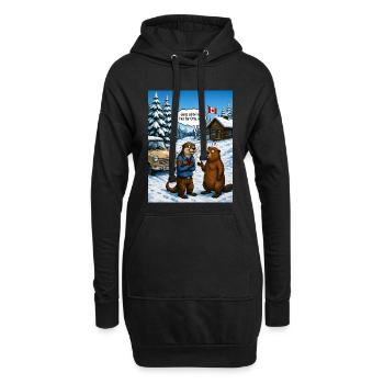 Otta, wa? – Lustiges Ottawa Otter Wortspiel - Hoodie-Kleid - Schwarz - Vorne