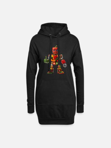 Pepper Bot Veggie Power - Hoodie Dress - black