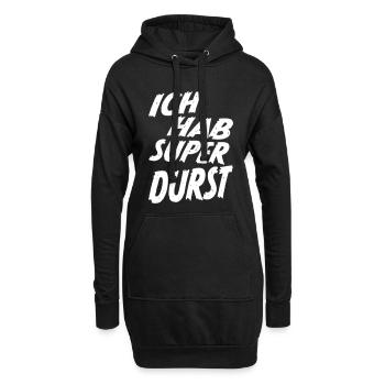 J’ai super soif de party Dit Shirt - Blanc - Sweat-shirt à capuche long Femme - noir - Devant