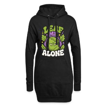 Humour de salade Leaf Me Alone - Sweat-shirt à capuche long Femme - noir - Devant