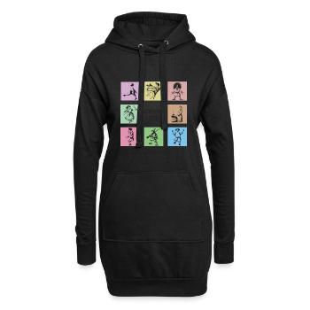 Struwwelpeter Pop Art – Francfort, Allemagne - Sweat-shirt à capuche long Femme - noir - Devant