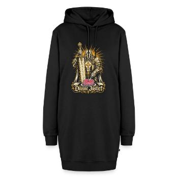 Paladin Dessert Justice: Divine Cake Slicing TTRPG - Hoodie-Kleid - Schwarz - Vorne - AI Model Female 172 light (172cm)