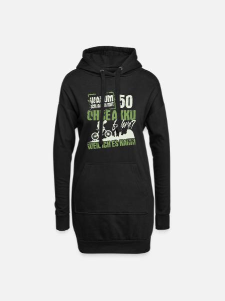 50 Geburtstag Mountainbiker 50 Jahre - Hoodie-Kleid - Schwarz