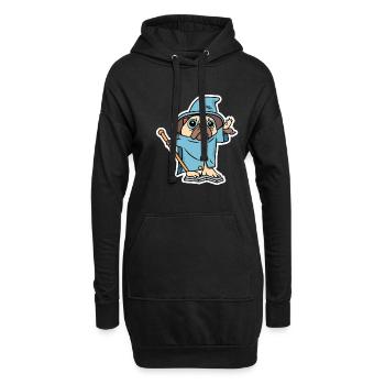 Magier - Hoodie-Kleid - Schwarz - Vorne