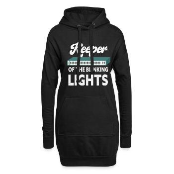Keeper of the Blinking Lights IT Tech Network - Hoodie Dress - black - Front