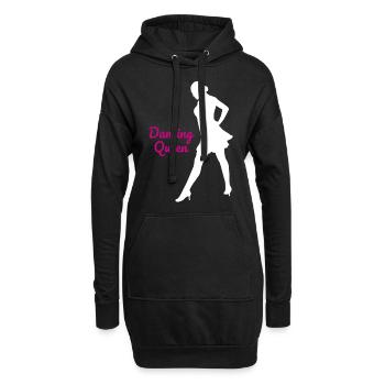 Danse tournoi Danse de société Danse latine - Sweat-shirt à capuche long Femme - noir - Devant