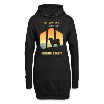 Australian Shepherd Geschenk - Hoodie-Kleid - Schwarz - Vorne