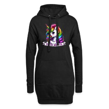 LGBTQ Pride Monat Einhorn Regenbogen Toleranz - Hoodie-Kleid - Schwarz - Vorne