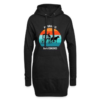Kutscher Kutsche Pferdekutscher Kutschieren - Hoodie-Kleid - Schwarz - Vorne