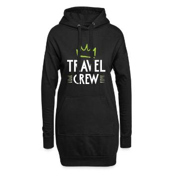 Travel Crew - Hoodie-Kleid - Schwarz - Vorne
