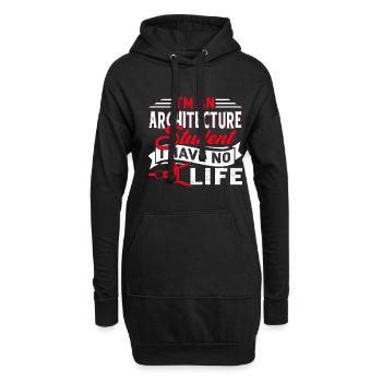 Architecture I am An Architecture - Hoodie Dress - black - Front
