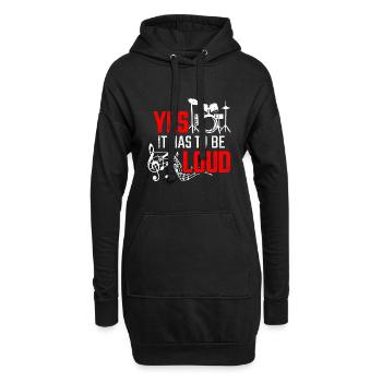 Oui Le Must Si Bruyant batteur - Sweat-shirt à capuche long Femme - noir - Devant