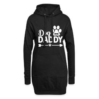 Le chien papa drôle de chien cite des dictons de chien - Sweat-shirt à capuche long Femme - noir - Devant