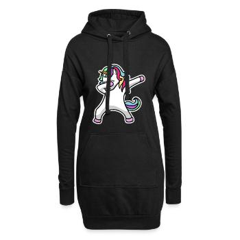 Tamponner la licorne cadeau de licorne - Sweat-shirt à capuche long Femme - noir - Devant