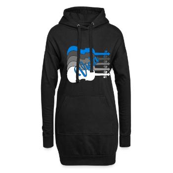Awesome Viola - Hoodie Dress - black - Front