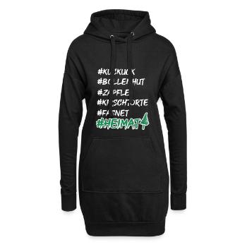 Schwarzwald Heimat Bollenhut Kuckuck T-Shirt - Hoodie-Kleid - Schwarz - Vorne