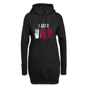 Katar - Hoodie-Kleid - Schwarz - Vorne