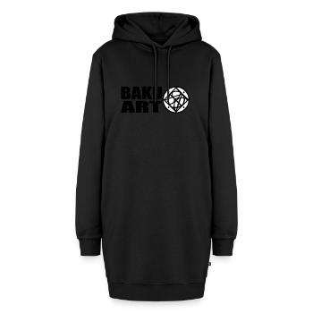 BaKu-Art - Hoodie-Kleid - Schwarz - Vorne - AI Model Female 172 light (172cm)