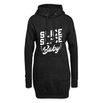 Tranche tranche bébé - Sweat-shirt à capuche long Femme - noir - Devant