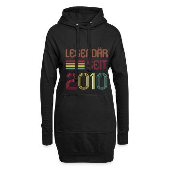 12ter Geburtstag Legendär Seit 2010 Geschenk - Hoodie-Kleid - Schwarz - Vorne