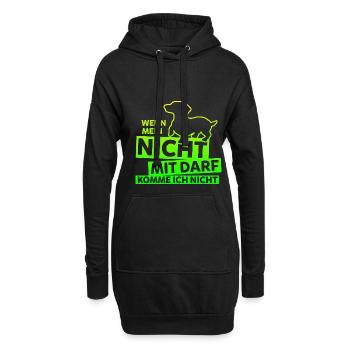 Lustige Dackel Sprüche Dachshunde Teckel Geschenke - Hoodie-Kleid - Schwarz - Vorne