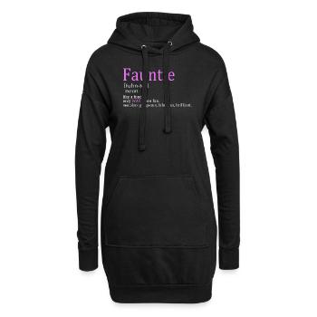 Fauntie - Sweat-shirt à capuche long Femme - noir - Devant