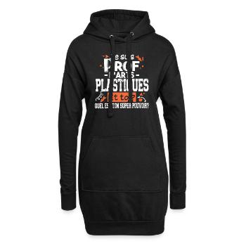 Prof Professeur Métier Arts Plastiques Dessin - Sweat-shirt à capuche long Femme - noir - Devant