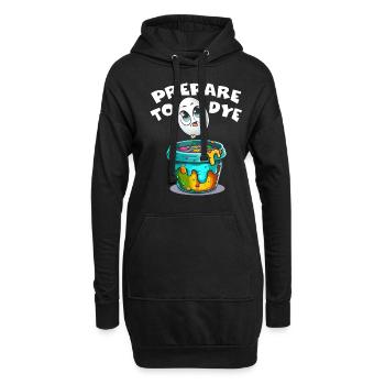 Pâques Préparez-vous à teindre une drôle de chasse aux œufs - Sweat-shirt à capuche long Femme - noir - Devant