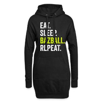 Bazball England Fans Cricket Englische Fans Bazball - Hoodie-Kleid - Schwarz - Vorne